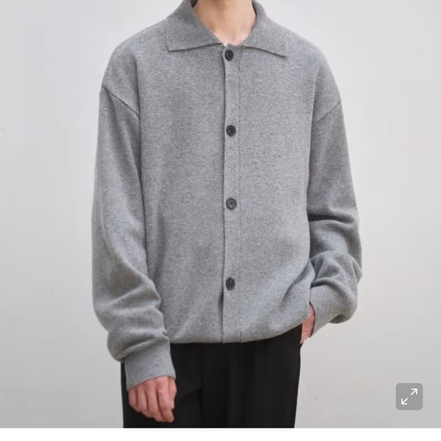 (새상품)(L) 드로우핏 벌키 울 카라 니트 가디건 [M.GREY] 판매