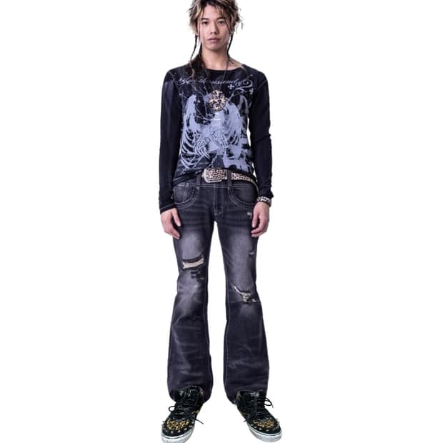 Revenge Madeo 디자이너 스터드 커스텀 레오파드 반스하프캡