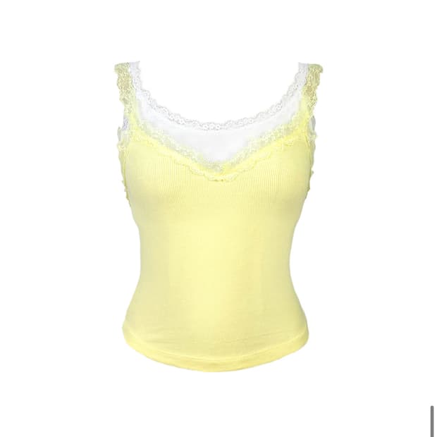 투머치택스 레이어드 레이스 슬리브리스