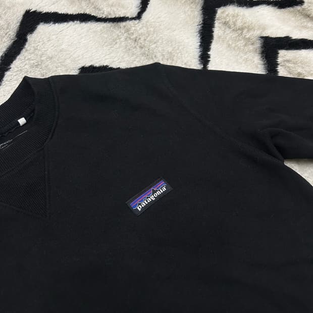 [공용SM]파타고니아 오가닉 코튼 맨투맨/블랙