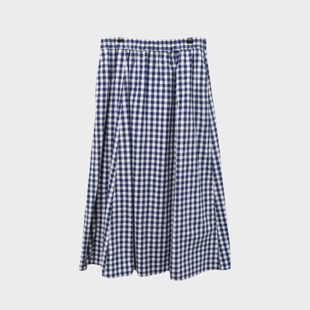 고방 체크 롱 스커트 61466