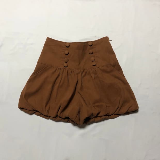 벌룬 큐롯 팬츠  브라운