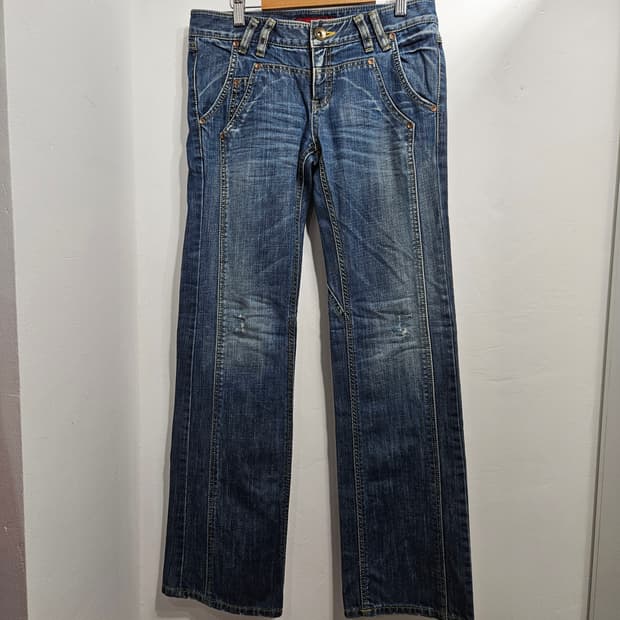 블루바나바나 빈티지 워싱 데님팬츠