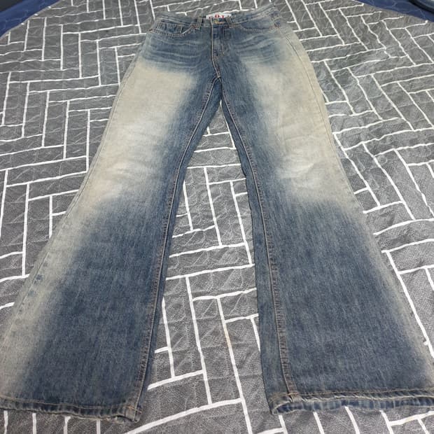 OOTJ 서울 로우라이즈 세미부츠컷 빈티지워싱 데님팬츠 (S)