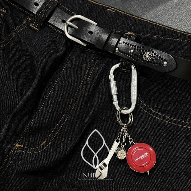 🌗 Ethnic stud belt / 에스닉 스터드 가죽 벨트