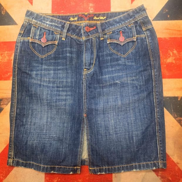 리바이스(Levi's)배드 걸 로우라이즈 데님 미니 스커트
