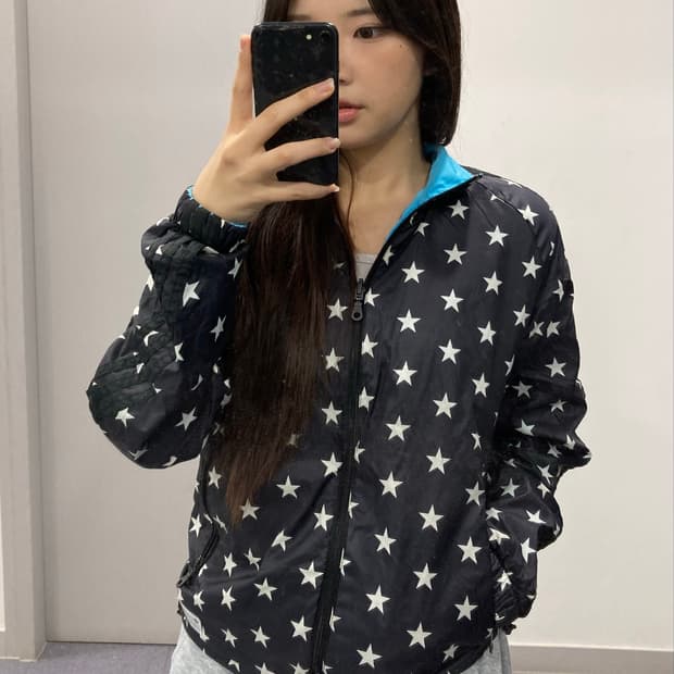 아디다스 스타 패턴 리버시블 바암막이 자켓