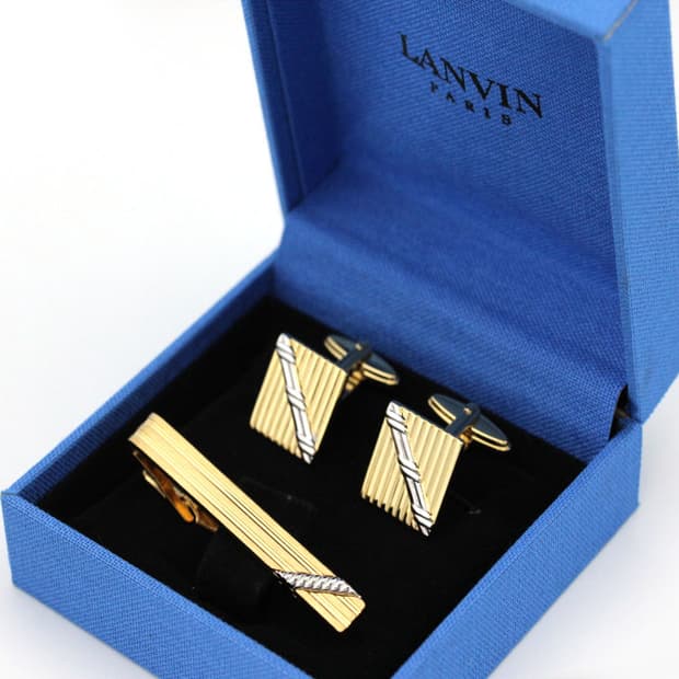 랑방 A등급 5.2cm 명품 넥타이핀 커프스 세트