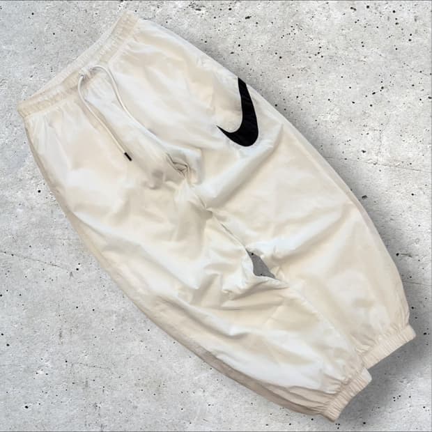 [M] 나이키 나일론 빅로고 트랙 팬츠 화이트 E641