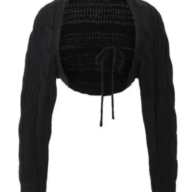 쓰리타임즈 케이블 볼레로 22FW 블랙 threetimes