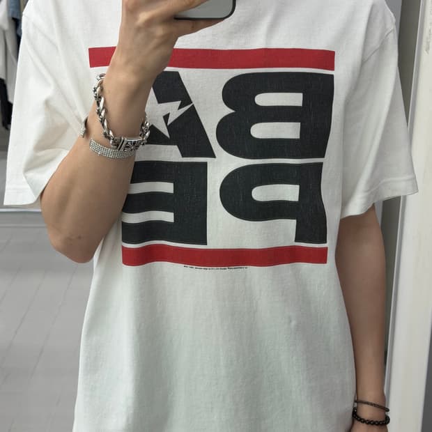 베이프 00s BAPE 로고 반팔 티셔츠 화이트