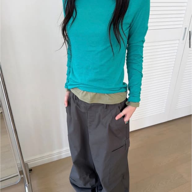 슬리브티(청록+카키)