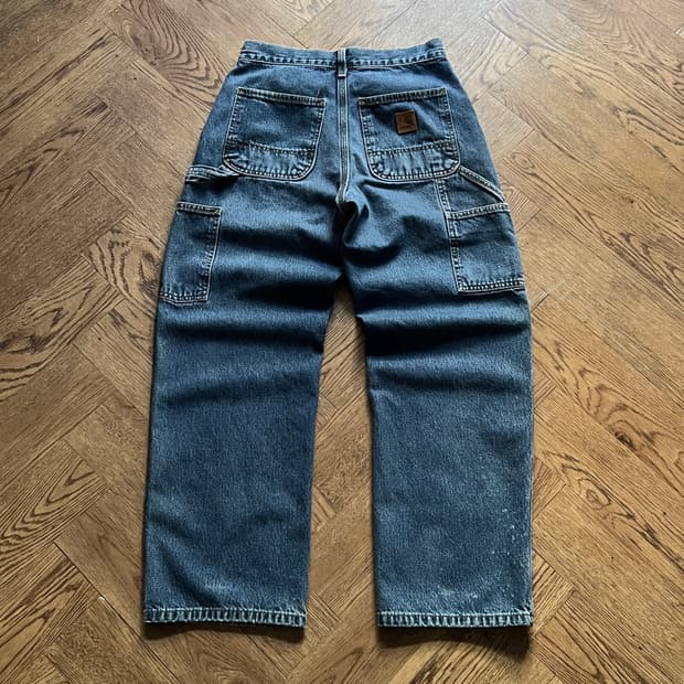 [28]칼하트 USA 덩가리핏 빈티지 워싱 싱글니 카펜터 워크 데님 팬츠