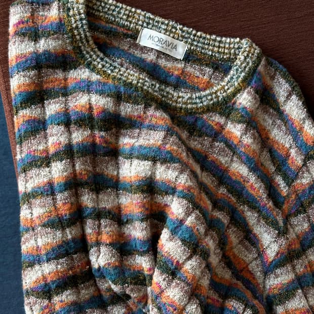 Boucle design multi pattern cloudy knit