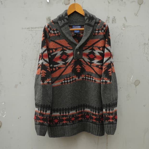 펜들턴 네이티브 아메리칸 숄카라 스웨터 