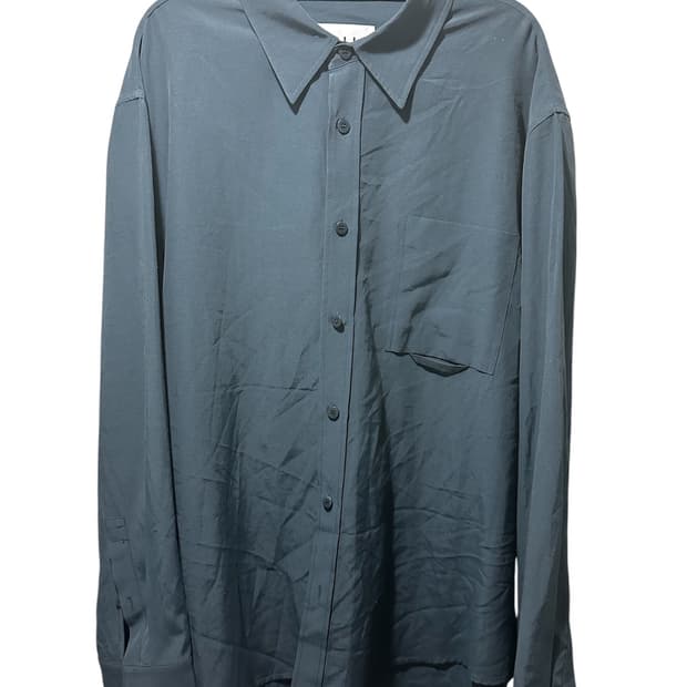 솔리드옴므 22ss 원포켓 셔츠 다크그린 50