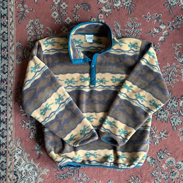 L.L.Bean Aztec Fleece Pullover