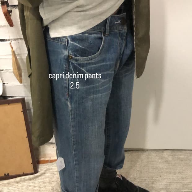 카프리 데님팬츠
