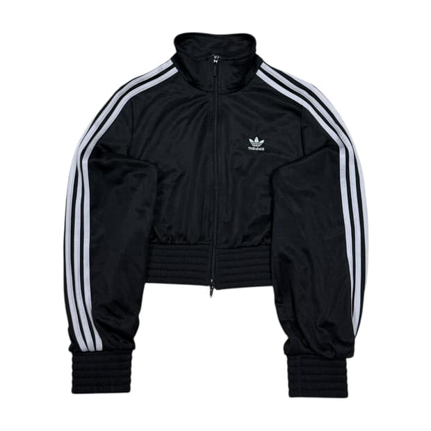 아디다스 아디컬러 2WAY 하이샤인 크롭 트랙탑 져지 자켓 블랙 M