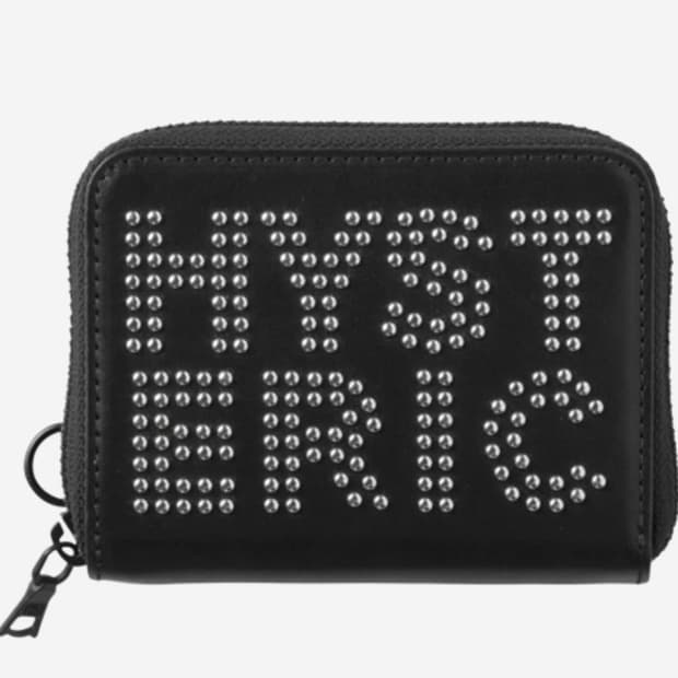 HYSTERIC GLAMOUR 히스테릭 글래머 로고 스터드 지퍼 지갑
