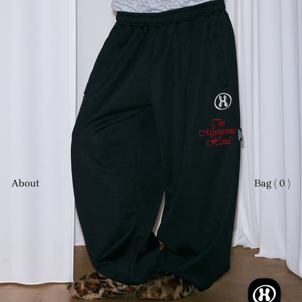 더미스테리어스호텔 레이어드 팬츠 블랙