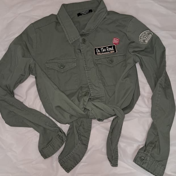 y2k 밀리터리룩 셔츠