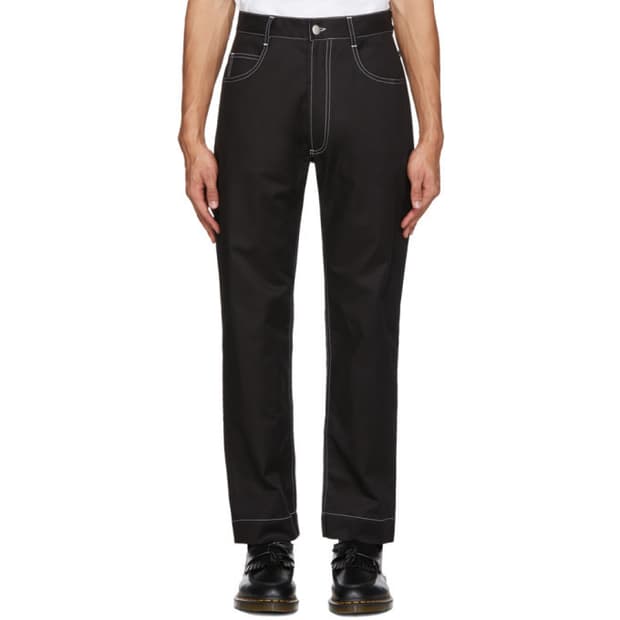 다니엘 W 플레처 스티치 스트레이트 진 블랙 M(새상품)