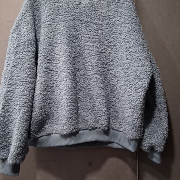 여 뽀글이 티셔츠 블루 Free