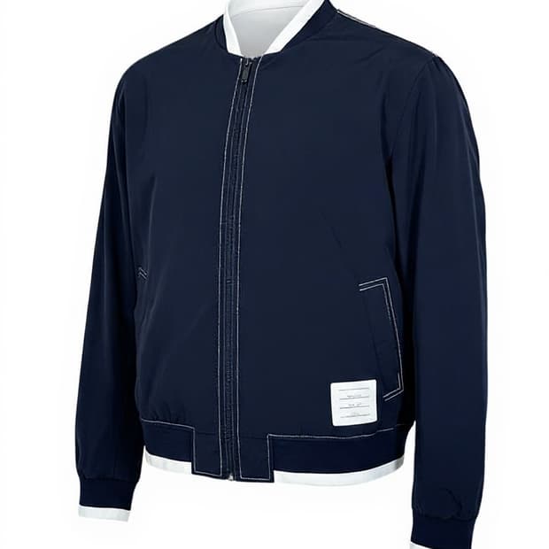 톰브라운 네이비 배색 봄버 자켓 3