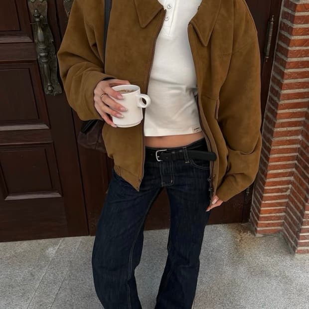 글로니 SUEDE JUMPER 어반 스웨이드 점퍼 브라운