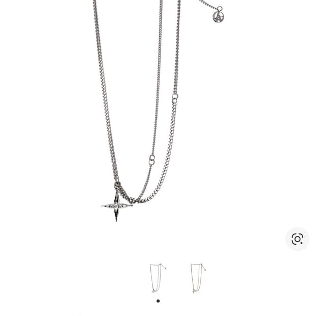 알렌느 몰튼 크로스 네크레이스 실버