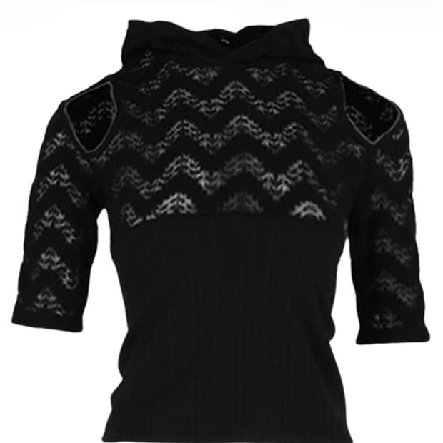 Kyo Knit cut-out hoody tee