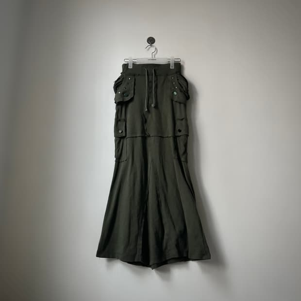 아카이브 벌룬포켓 스터드 카고 롱스커트 치마 펑크 y2k 락시크