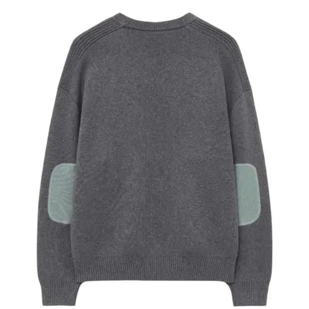 (XL) 더니트컴퍼니X스토커즈 앨보우패치 니트 그레이