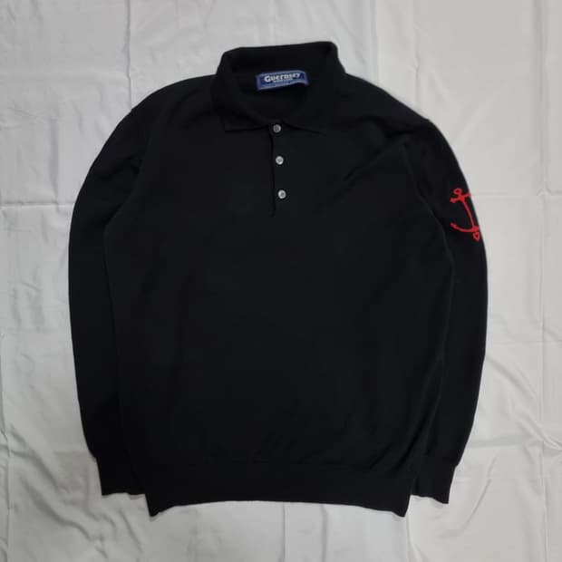 건지울른스 코튼 긴팔 카라 니트