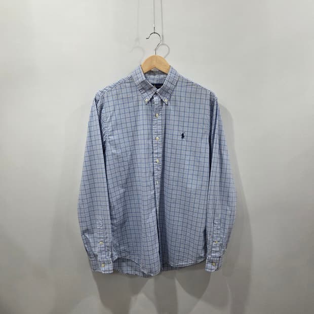 폴로랄프로렌 버튼다운 체크셔츠 L