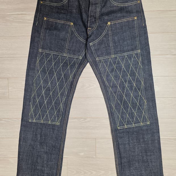 [32]Throphy Clothing 더블니 1606 스탠다드 더트 데님