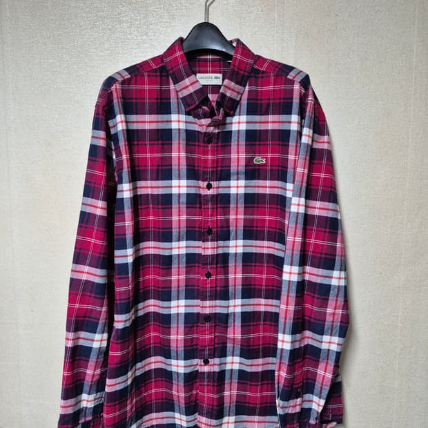 라코스테 플란넬 체크셔츠