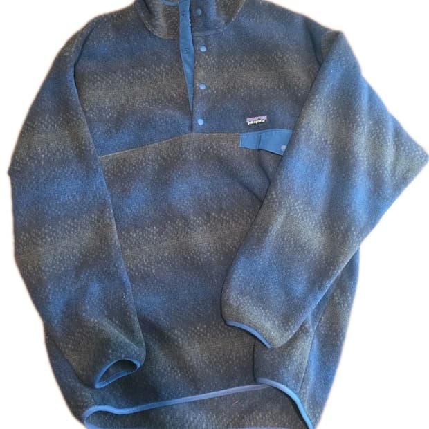 19FW 파타고니아 신칠라 스냅-티 플리스 블루/그레이 도트