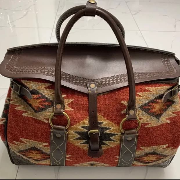 새제품 RRL Handwoven Pecos Leather더플백 가방