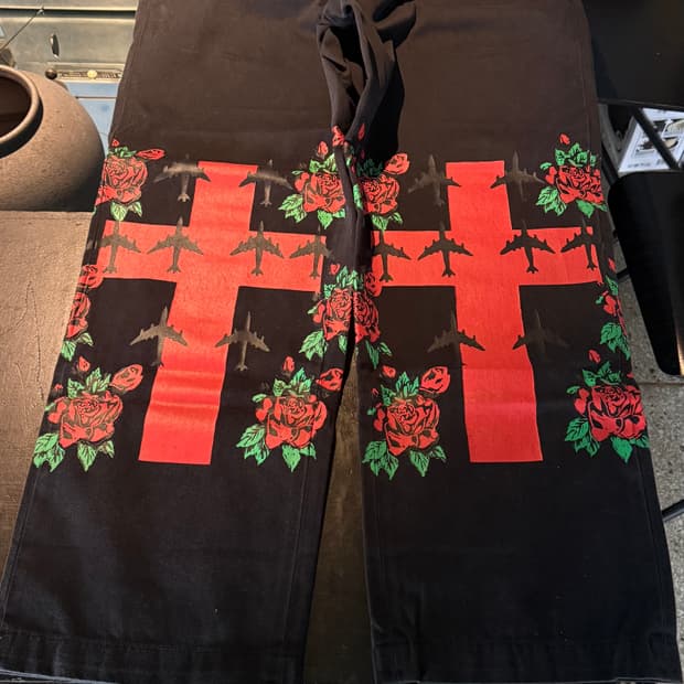 슈프림 디스트럭션 치노 블랙 34사이즈