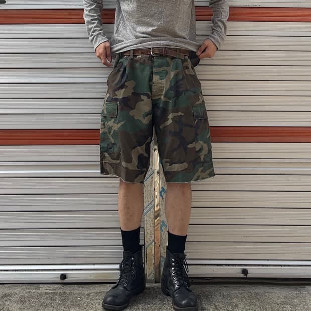 로스코 bdu 우드랜드 카모 컷오프 쇼츠