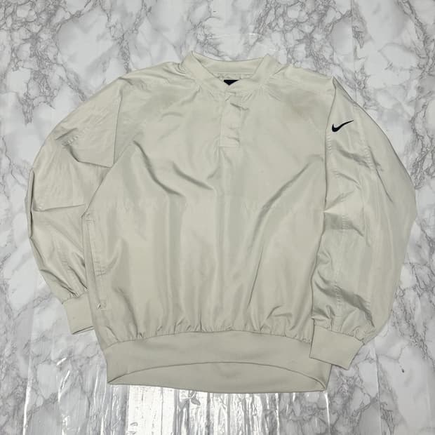 나이키x골프 베이지 바람막이 웜업 맨투맨