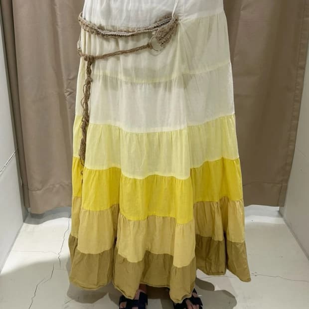 Selected JAPAN 00's 그라이데이션 캉캉 롱스커트 R2711