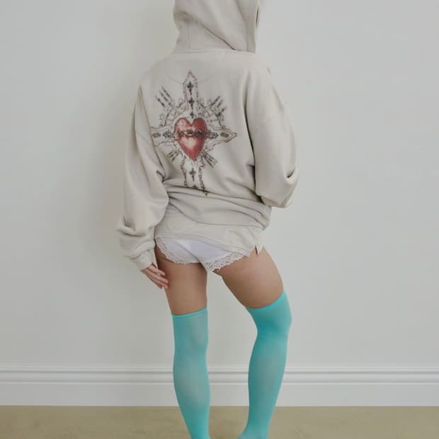 스컬프터 비즈 후드집업 s