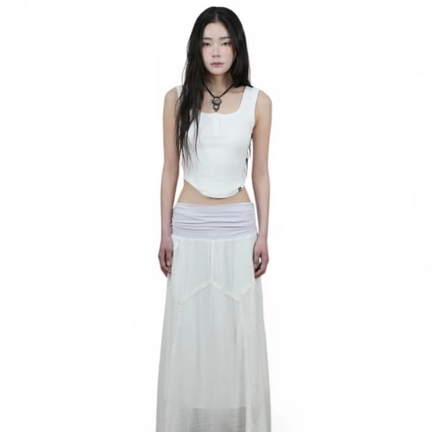 FOREST LONG SKIRT (WHITE)