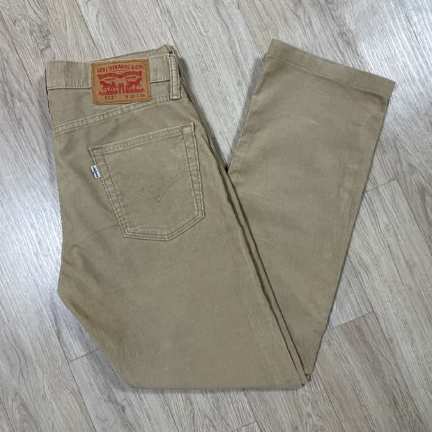 30) 리바이스 매장판 513 일자핏 베이지 코듀로이 팬츠