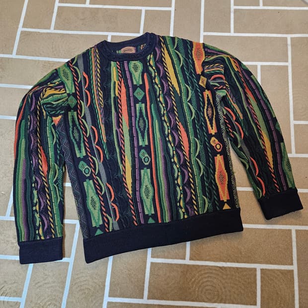 미쏘니(MISSONI) 울 혼방 케이블 니트 S size