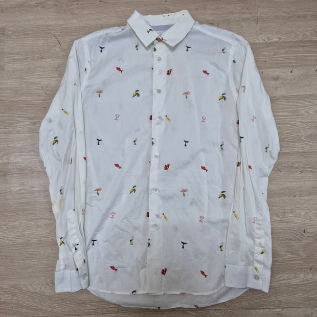 폴스미스 클래식 멀티로고 슬림핏 옥스포드 셔츠 S(90)