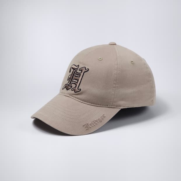 타미힐피거 베이지 올드빈티지 볼캡 모자